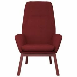 VidaXL Chaise de relaxation Rouge bordeaux Tissu -Fauteuils Soldes image 3 341391