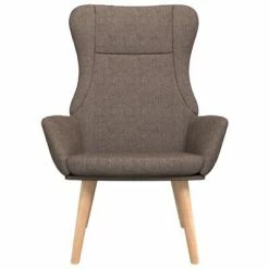VidaXL Chaise de relaxation Taupe Tissu -Fauteuils Soldes image 3 341403