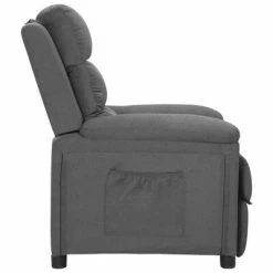 VidaXL Fauteuil inclinable Gris clair Tissu -Fauteuils Soldes image 3 342339
