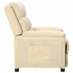 VidaXL Fauteuil inclinable Crème Tissu -Fauteuils Soldes image 3 342348