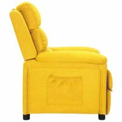 VidaXL Fauteuil inclinable Jaune Tissu -Fauteuils Soldes image 3 342350
