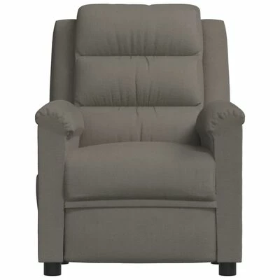 VidaXL Fauteuil inclinable Gris clair Velours 5 VidaXL Fauteuil inclinable Gris clair Velours – Image 3