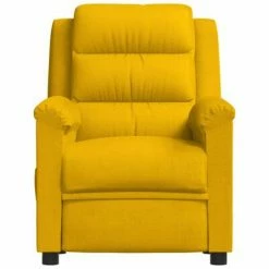 VidaXL Fauteuil inclinable Jaune Velours -Fauteuils Soldes image 3 342384