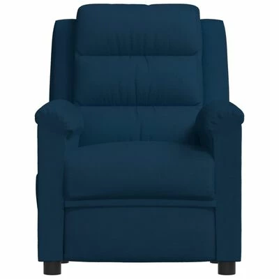 VidaXL Fauteuil inclinable Bleu Velours 5 VidaXL Fauteuil inclinable Bleu Velours – Image 3