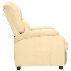 VidaXL Fauteuil inclinable Crème Velours -Fauteuils Soldes image 3 342408