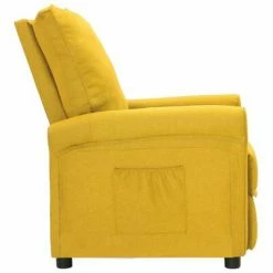 VidaXL Fauteuil inclinable Jaune Tissu 10 VidaXL Fauteuil inclinable Jaune Tissu -Fauteuils Soldes image 3 342752
