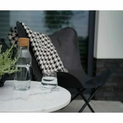 Lesli Living Chaise papillon Buffalo 75x75x87 cm Noir -Fauteuils Soldes image 3 441276