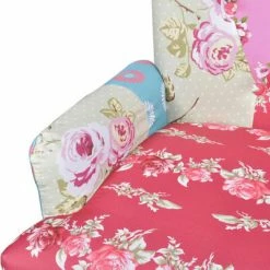 VidaXL Fauteuil en style français avec design de patchwork Tissu -Fauteuils Soldes image 4 240649