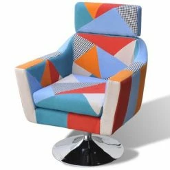 VidaXL Fauteuil TV avec design de patchwork Tissu -Fauteuils Soldes image 4 241028