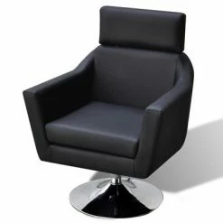 VidaXL Fauteuil TV Noir Similicuir -Fauteuils Soldes image 4 241029