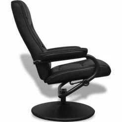 VidaXL Fauteuil TV avec repose-pied Noir Similicuir -Fauteuils Soldes image 4 241535