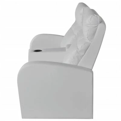VidaXL Fauteuil inclinable à 2 places Cuir synthétique Blanc 6 VidaXL Fauteuil inclinable à 2 places Cuir synthétique Blanc – Image 4