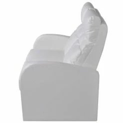 VidaXL Fauteuil inclinable à 2 places Cuir synthétique Blanc -Fauteuils Soldes image 4 241998