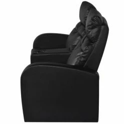 VidaXL Fauteuil inclinable à 2 places Cuir synthétique Noir 11 VidaXL Fauteuil inclinable à 2 places Cuir synthétique Noir -Fauteuils Soldes image 4 242000