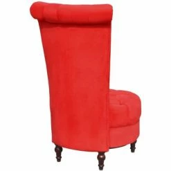 VidaXL Chaise de canapé avec dossier haut Rouge Tissu 11 VidaXL Chaise de canapé avec dossier haut Rouge Tissu -Fauteuils Soldes image 4 243183