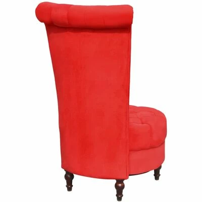 VidaXL Chaise de canapé avec dossier haut Rouge Tissu 6 VidaXL Chaise de canapé avec dossier haut Rouge Tissu – Image 4