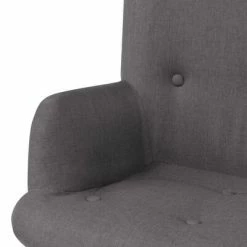 VidaXL Fauteuil avec repose-pied Gris Tissu -Fauteuils Soldes image 4 244662
