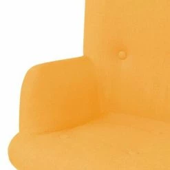 VidaXL Fauteuil avec repose-pied Jaune Tissu -Fauteuils Soldes image 4 244664