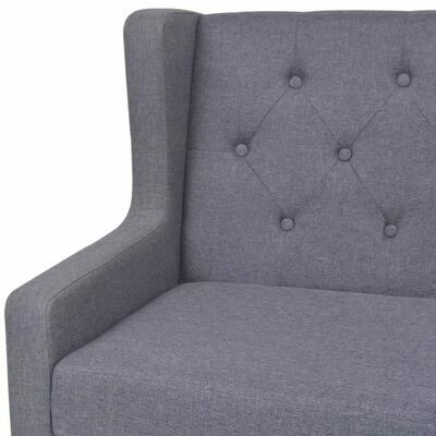 VidaXL Fauteuil Gris Tissu 6 VidaXL Fauteuil Gris Tissu – Image 4