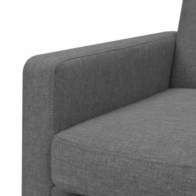 VidaXL Fauteuil Gris clair Acier et tissu 6 VidaXL Fauteuil Gris clair Acier et tissu – Image 4