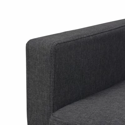 VidaXL Fauteuil Gris foncé Acier et tissu 6 VidaXL Fauteuil Gris foncé Acier et tissu – Image 4
