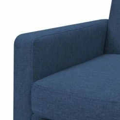 VidaXL Fauteuil Bleu Acier et tissu -Fauteuils Soldes image 4 245524