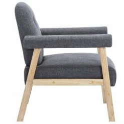 VidaXL Fauteuil Gris foncé Tissu -Fauteuils Soldes image 4 246645