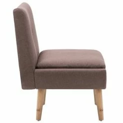 VidaXL Fauteuil sans accoudoirs Marron Tissu -Fauteuils Soldes image 4 246985