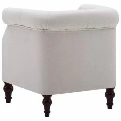 VidaXL Fauteuil Lin clair Tissu 11 VidaXL Fauteuil Lin clair Tissu -Fauteuils Soldes image 4 247004