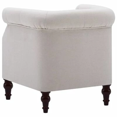 VidaXL Fauteuil Lin clair Tissu 6 VidaXL Fauteuil Lin clair Tissu – Image 4