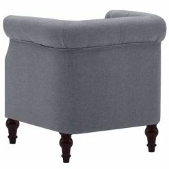 VidaXL Fauteuil Gris clair Tissu 11 VidaXL Fauteuil Gris clair Tissu -Fauteuils Soldes image 4 247006