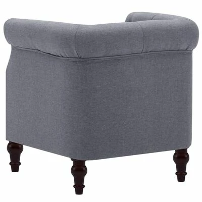 VidaXL Fauteuil Gris clair Tissu 6 VidaXL Fauteuil Gris clair Tissu – Image 4