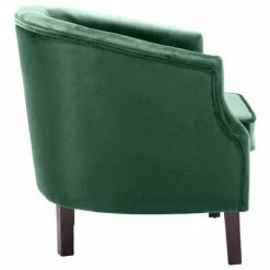 VidaXL Fauteuil Vert Velours -Fauteuils Soldes image 4 247011