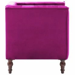 VidaXL Fauteuil Violet Velours 11 VidaXL Fauteuil Violet Velours -Fauteuils Soldes image 4 247015