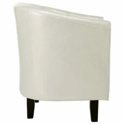 VidaXL Fauteuil Blanc Similicuir -Fauteuils Soldes image 4 248021