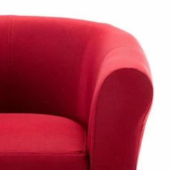 VidaXL Fauteuil Rouge bordeaux Tissu -Fauteuils Soldes image 4 248025