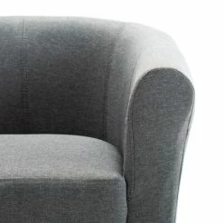 VidaXL Fauteuil Gris clair Tissu -Fauteuils Soldes image 4 248027