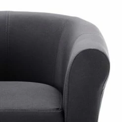 VidaXL Fauteuil Noir Tissu -Fauteuils Soldes image 4 248030