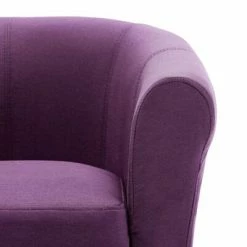 VidaXL Fauteuil Violet Tissu -Fauteuils Soldes image 4 248031