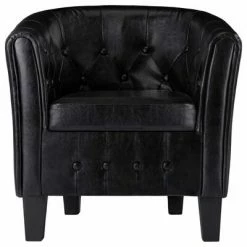 VidaXL Fauteuil Noir Similicuir 11 VidaXL Fauteuil Noir Similicuir -Fauteuils Soldes image 4 248039