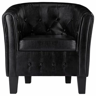 VidaXL Fauteuil Noir Similicuir 6 VidaXL Fauteuil Noir Similicuir – Image 4