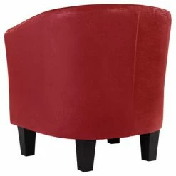 VidaXL Fauteuil Rouge Similicuir 11 VidaXL Fauteuil Rouge Similicuir -Fauteuils Soldes image 4 248044