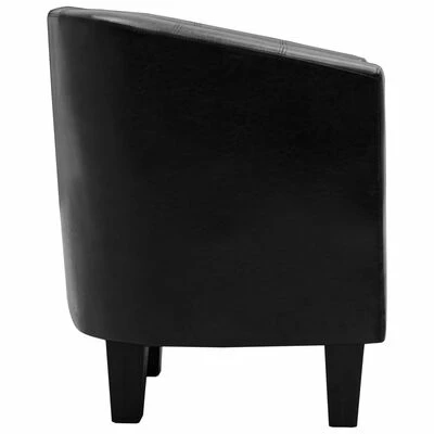 VidaXL Fauteuil Noir Similicuir 6 VidaXL Fauteuil Noir Similicuir – Image 4