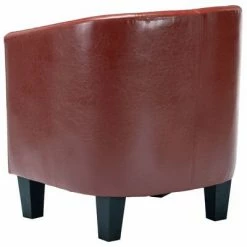 VidaXL Fauteuil Rouge bordeaux Similicuir -Fauteuils Soldes image 4 248055