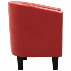 VidaXL Fauteuil Rouge Similicuir -Fauteuils Soldes image 4 248056