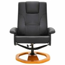 VidaXL Fauteuil TV pivotant avec repose-pied Noir Similicuir -Fauteuils Soldes image 4 248439