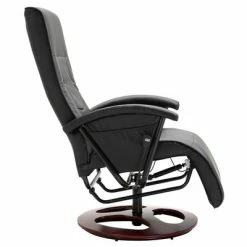 VidaXL Fauteuil TV pivotant Noir Similicuir 11 VidaXL Fauteuil TV pivotant Noir Similicuir -Fauteuils Soldes image 4 248449
