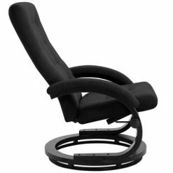VidaXL Fauteuil inclinable avec repose-pieds Noir Tissu en daim -Fauteuils Soldes image 4 248471