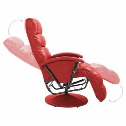 VidaXL Fauteuil inclinable TV Rouge Similicuir -Fauteuils Soldes image 4 248480