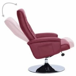 VidaXL Fauteuil inclinable avec repose-pied Rouge bordeaux Similicuir -Fauteuils Soldes image 4 248491